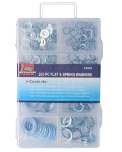 Autogear Flat & Spring Washer Kit 200 Piece 