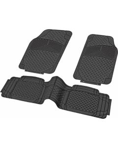 Autogear 3 Piece Custom Cut To Fit Rubber Mat Set Front & Rear