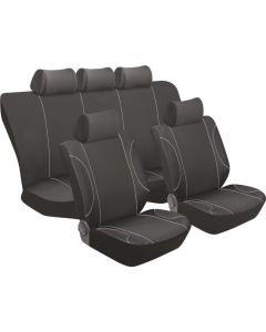 Autogear 11 Piece Polyester Seat Cover Austin Grey