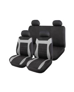 MELBOURNE SEATCOVER SET BLACK/ DARK GREY
