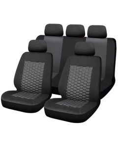 Autogear 11 Piece Monsanto Seat Cover Set Black/Grey