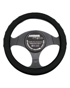 STEERING WHEEL COVER MEDIUM BLACK