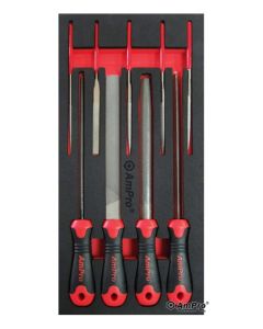 AMPRO Shadow Foam Tray 9 Piece File Set