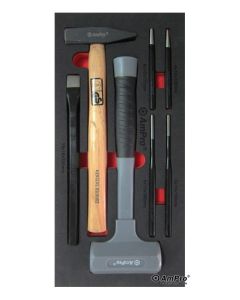 AMPRO Shadow Foam Tray Set 7 Piece Hammer & Punch