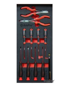 AMPRO Shadow Foam Tray Set 11 Piece Precision Tools