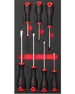 AMPRO Shadow Foam Tray Set 7 Piece Screwdriver Soft Grip