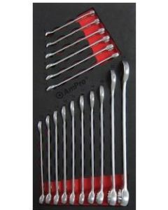 AMPRO Shadow Foam Tray Set 16 Piece Thin Wall Metric Spanner
