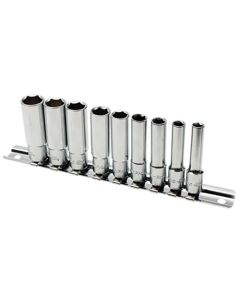 Ampro 1/4" Dr. Deep Socket Set 9 Piece