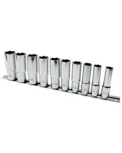 Ampro 3/8" Dr. Deep Socket Set 10 Piece