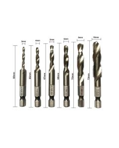 Autogear 6 Piece Combination Tap/Drill Bit Set