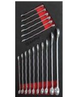 AMPRO Shadow Foam Tray Set 16 Piece Thin Wall Metric Spanner